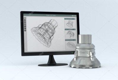 Écran montrant un modèle 3D avec maillage et corrections