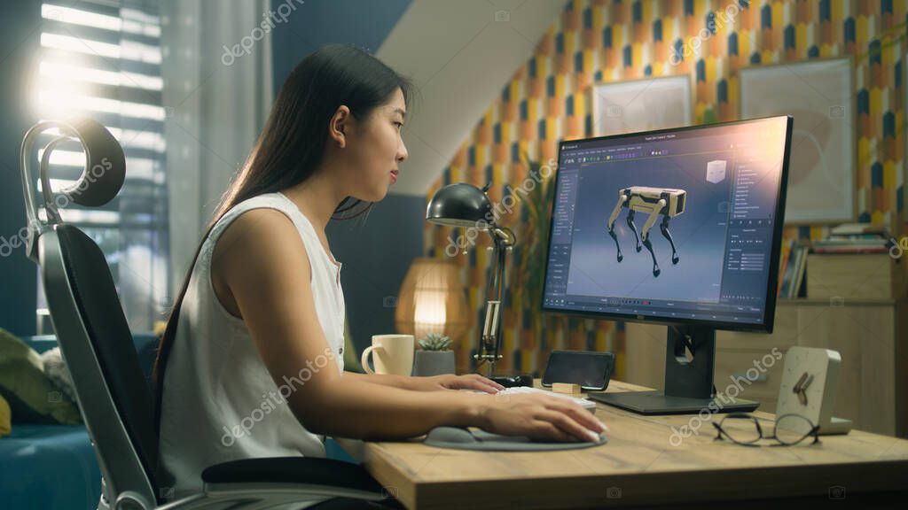 Poste de travail avec logiciel de modélisation 3D